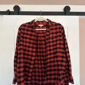 Madewell Red and Black Checkered Shirt